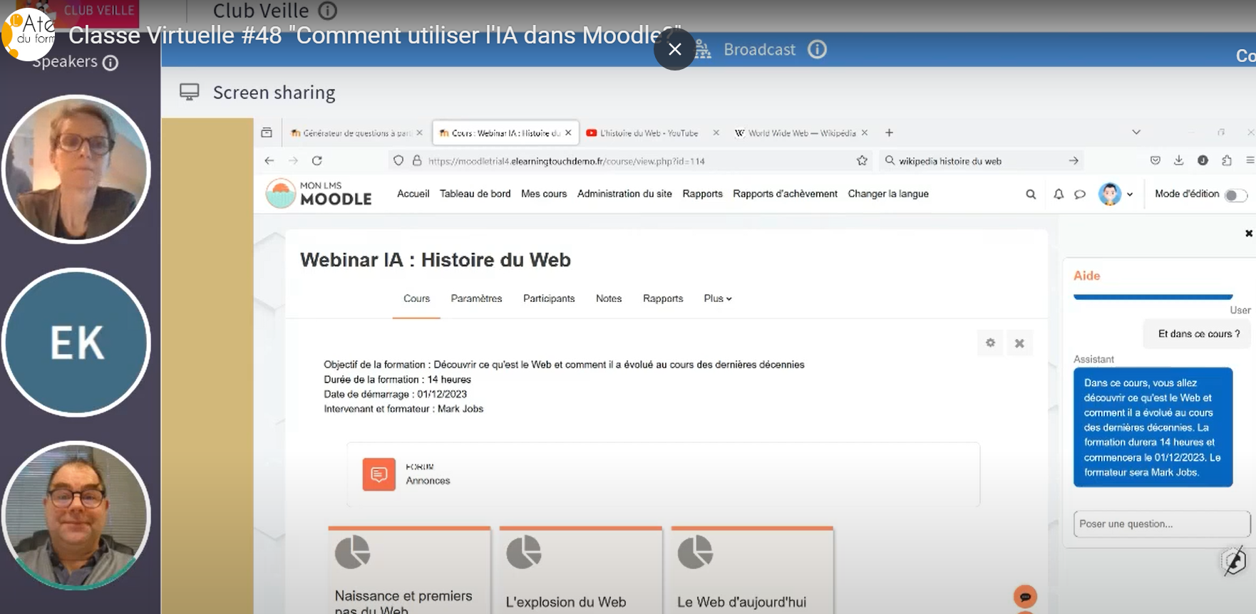 Replay Classe Virtuelle Comment Utiliser Lia Dans Moodle L