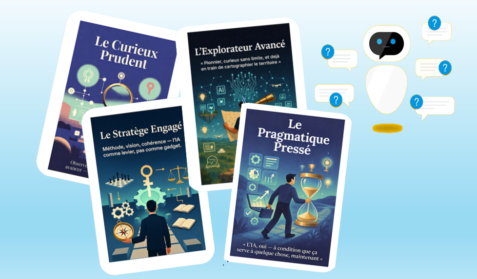 Quel est votre profil IA ? Pragmatique, stratège, curieux ou explorateur ? – L'atelier du formateur