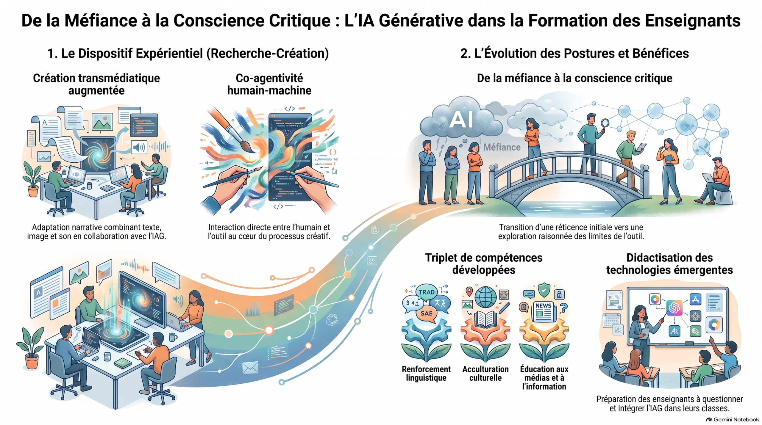 infographie IA formation enseignante